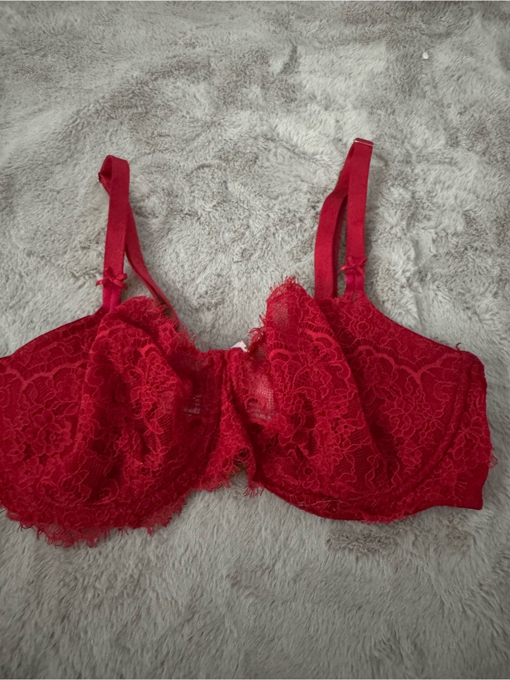 Victoria's Secret Red Lace Underwire Bra